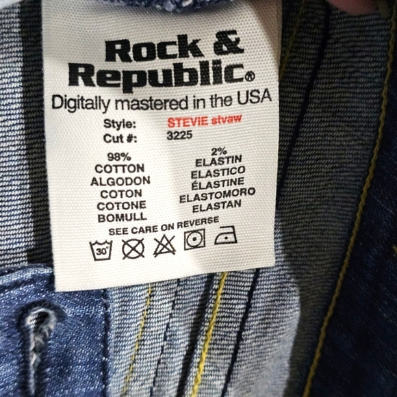 ♡ Rock & Republic Stevie Jean's | Blue Wash Low Rise Bootcut Cotton Denim 26 - Picture 10 of 15